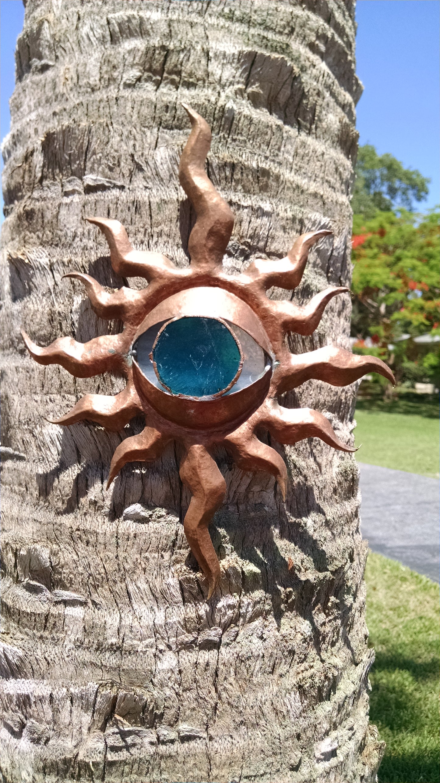 Brilliant Copper Art Garden Stake