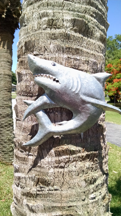 Shark-Inspired Tree Sculpture