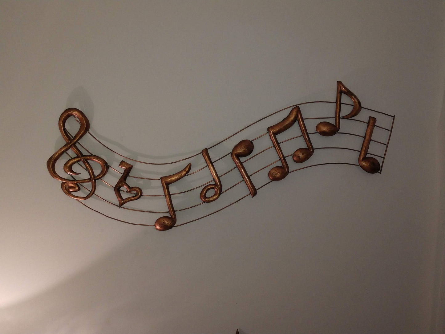 Sweeping Music Notes Metal Wall Art