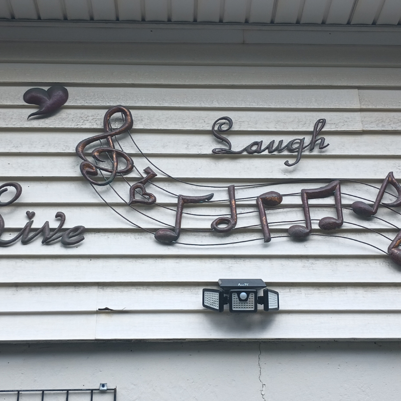 Graceful Music Notes Metal Artwork