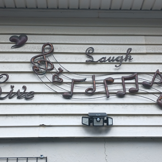 Graceful Music Notes Metal Artwork